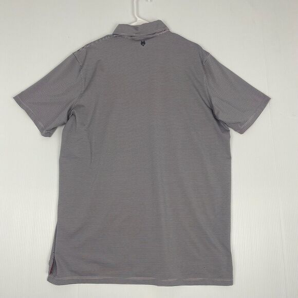 Greyson Mens Polo Golf Shirt Size XL Green Striped Wolf ‎ Logo Stretch Lightweig - Picture 3 of 16